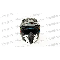 Шлем мото мотард GTX 690 №1 (S) BLACK/BLACK WHITE