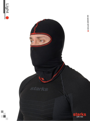 Подшлемник STARKS (Старкс) Light Чёрный/Красный фото 7