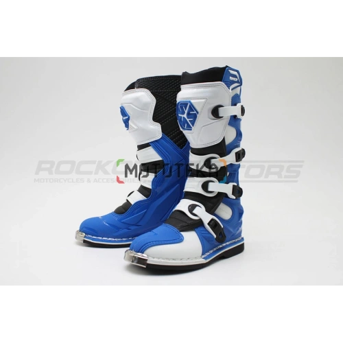 Мотоботы кроссовые SCOYCO (Скойко) MBM006, синий/белый, 41