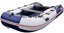 Лодка ПВХ Hunterboat Стелс 355 АЭРО синий/белый