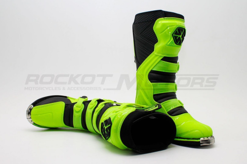 Мотоботы кроссовые SCOYCO (Скойко) MBM006 лайм/чёрный 46 фото 9