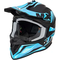 Шлем мото кроссовый GTX 633 №4 (L) BLACK/BLUE