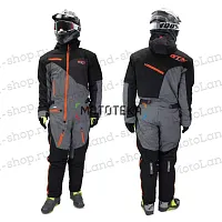 Комбинезон для снегохода GTX №3 black-orange (текстиль) (M)