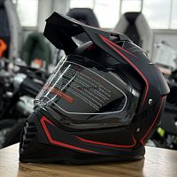 Шлем мото мотард Мототека ( MOTOTEKA ) WS 902 MATT BLACK/RED S