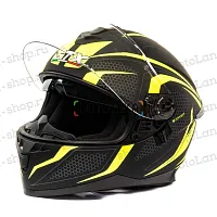 Шлем мото интеграл GTX 5672 №5 (S) BLACK/FLUO YELLOW/GREY