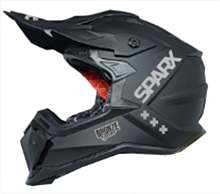 Шлем мото кроссовый Sparx (Спаркс) Raptor (JH-601) чёрный матовый S