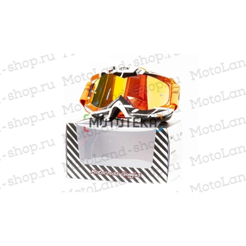 Очки Мотокросс GTX 5016 оранжевые