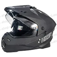 Шлем мото мотард HIZER (Хайзер) J6802 №3 (S) matt black (2 визора)