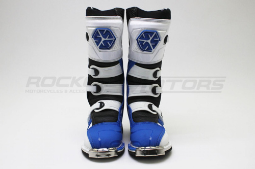 Мотоботы кроссовые SCOYCO (Скойко) MBM006 синий/белый 46 фото 4