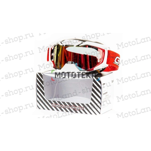 Очки Мотокросс GTX 5015 белые