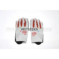 Мотоперчатки кроссовые 100% #2 (XL, серый/чёрный/красный)