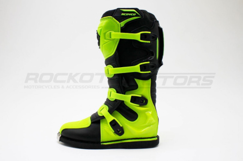 Мотоботы кроссовые SCOYCO (Скойко) MBM006 лайм/чёрный 43 фото 9