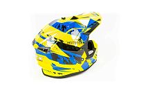 Шлем мото кроссовый GTX 633 (XL) #1 FLUO YELLOW/BLUE BLACK