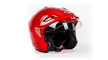 Шлем мото открытый THH T - 378 RED 2 - стекла (S)