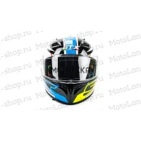 Шлем мото интеграл GTX 578 №2 (L) BLACK/ ORANGE GREEN