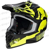 Шлем мото кроссовый GTX 633 №6 (S) BLACK/FLUO YELLOW