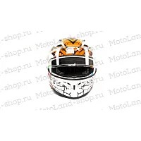 Шлем мото интеграл GTX 578 №6 (XL) WHITE/FLUO ORANGE RED BLACK