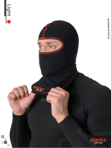 Подшлемник STARKS (Старкс) Light Чёрный/Красный фото 8