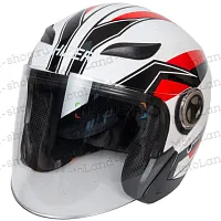 Шлем мото открытый HIZER (Хайзер) 219 №1 (M) white