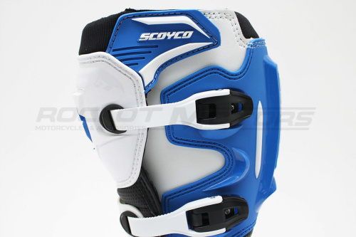 Мотоботы кроссовые SCOYCO (Скойко) MBM006 синий/белый 43 фото 8