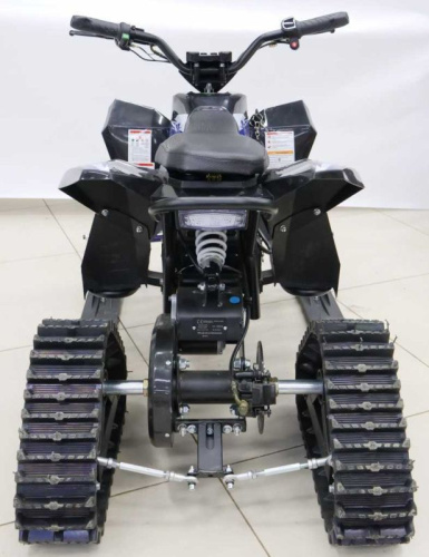 Квадро снегоход (снегоцикл) детский электрический Motax (Мотакс) Gekkon Snow 1300W черный/синий (машинокомплект) фото 9