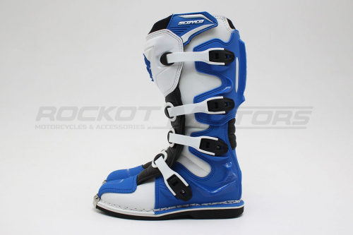 Мотоботы кроссовые SCOYCO (Скойко) MBM006 синий/белый 45 фото 9