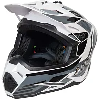 Шлем мото кроссовый HIZER (Хайзер) J6801 №4 (M) white/gray