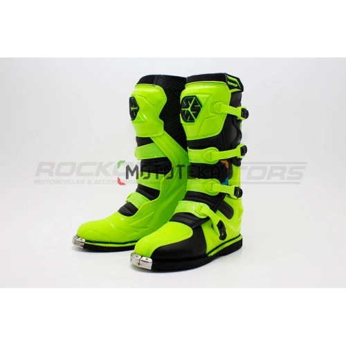Мотоботы кроссовые SCOYCO (Скойко) MBM006, лайм/чёрный, 40