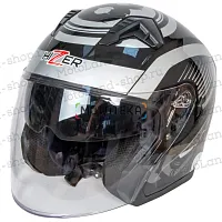 Шлем мото открытый HIZER (Хайзер) J228 №2 (L) black/gray