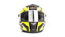 Шлем мото интеграл HIZER (Хайзер) B561 (S) #1 black/yellow