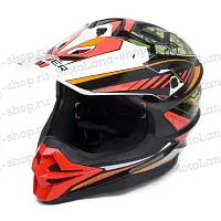 Шлем мото кроссовый HIZER (Хайзер) J6803 №5 (L) BLACK/NEON FUCHSIA