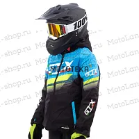 Куртка для снегохода (детская) GTX №4 black-blue (текстиль) (16Y)