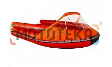 Тент носовой с окном для лодок Abakan (Абакан) 380 - 420 JET красный