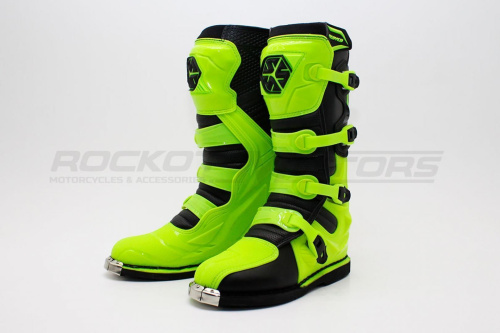 Мотоботы кроссовые SCOYCO (Скойко) MBM006 лайм/чёрный 43 фото 3