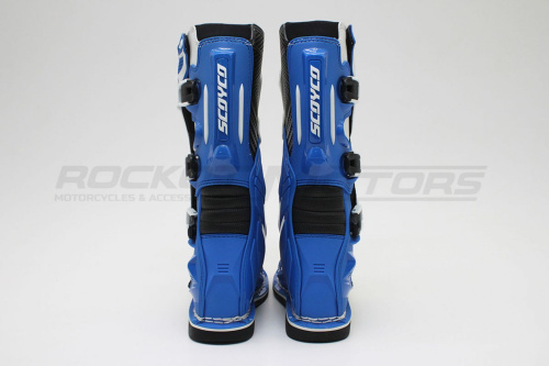 Мотоботы кроссовые SCOYCO (Скойко) MBM006 синий/белый 45 фото 10