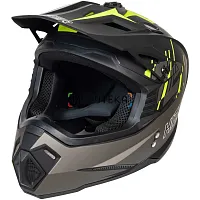 Шлем мото кроссовый HIZER (Хайзер) J6801 №1 (L) gray/lemon