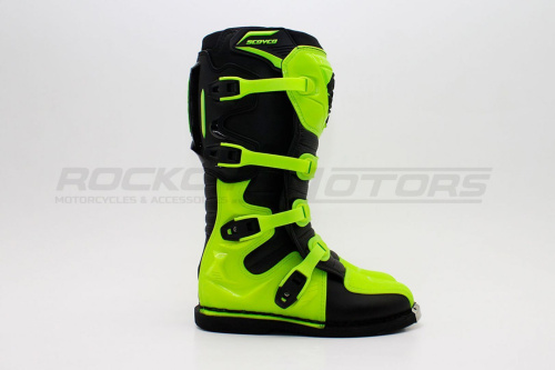 Мотоботы кроссовые SCOYCO (Скойко) MBM006 лайм/чёрный 43 фото 11