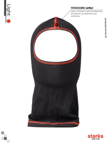Подшлемник STARKS (Старкс) Light Чёрный/Красный фото 2