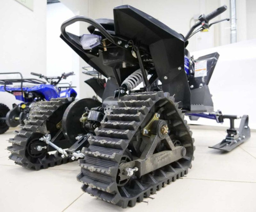 Квадро снегоход (снегоцикл) детский электрический Motax (Мотакс) Gekkon Snow 1300W черный/синий (машинокомплект) фото 5