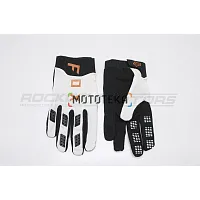 Мотоперчатки кроссовые FOX #1 (M, белый/чёрный)