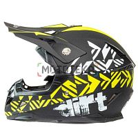 Шлем мото кроссовый HIZER (Хайзер) 211 (L) #2 black/green (подростковый)