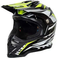 Шлем мото кроссовый HIZER (Хайзер) B6197 №5 (M) black/yellow/white