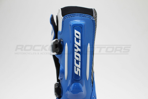 Мотоботы кроссовые SCOYCO (Скойко) MBM006 синий/белый 43 фото 7