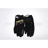 Мотоперчатки кроссовые 100% #4 (L, чёрный)