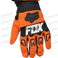 Перчатки мото (детские) FOX (Фокс) №4 Orange/Black (17 см/10-11 лет) мотокросс