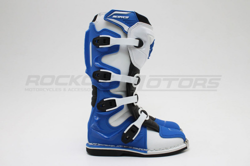 Мотоботы кроссовые SCOYCO (Скойко) MBM006 синий/белый 45 фото 11